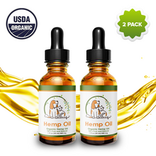 Load image into Gallery viewer, 2 (Pack) Valerio Pet Hemp Oil, 1 fl oz (30 ml) 300 mgs - USDA CERTIFIED ORGANIC